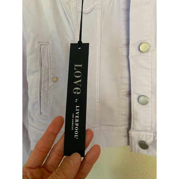 NWT Liverpool Los Angeles Womens Lilac Denim Jacket Size Small - Picture 4 of 13